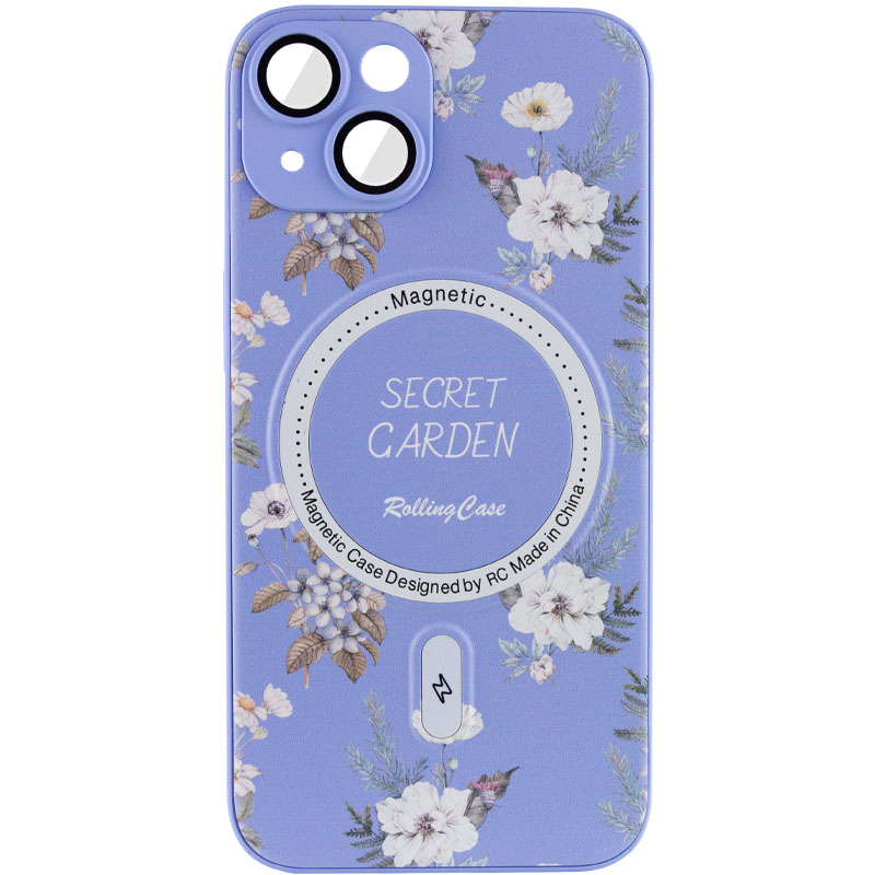 TPU+PC чехол Secret Garden with MagSafe для Apple iPhone 13 (6.1") (Lilac)