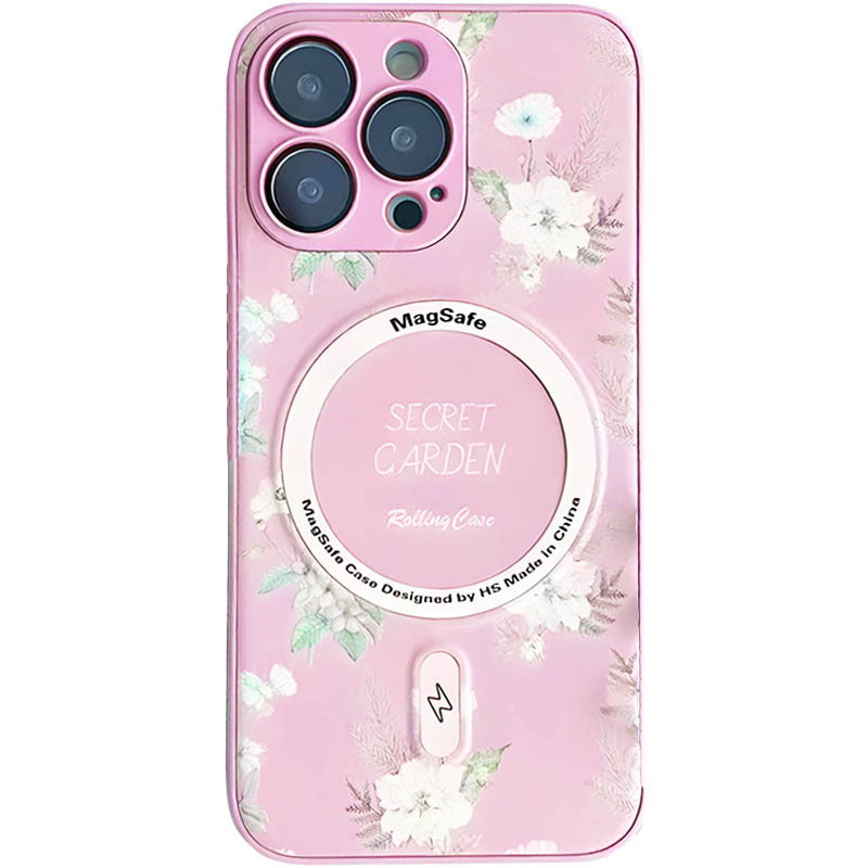 TPU+PC чохол Secret Garden with MagSafe для Apple iPhone 13 Pro (6.1") (Pink)