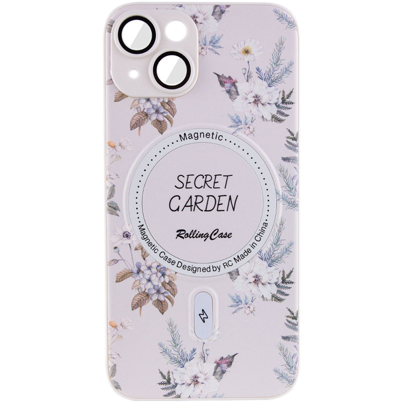 TPU+PC чехол Secret Garden with MagSafe для Apple iPhone 14 (6.1") (White)