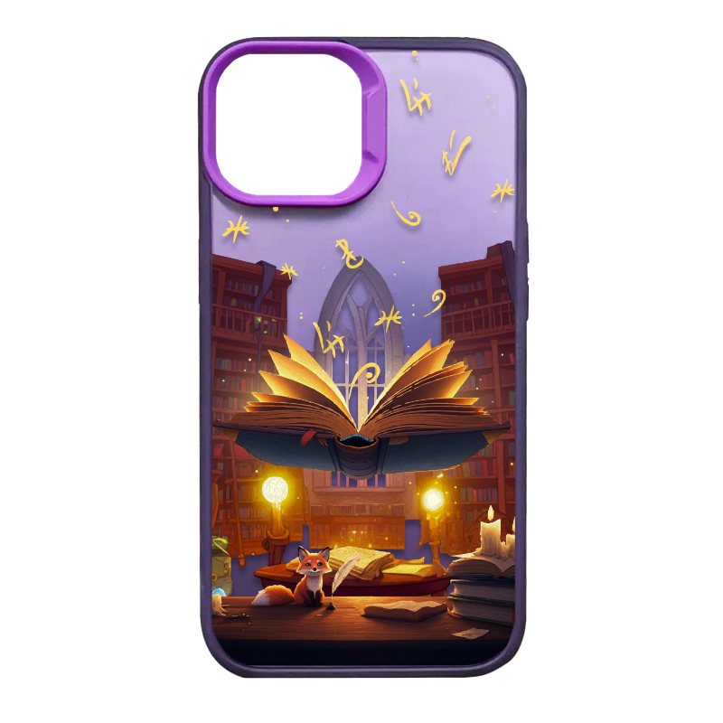 TPU+PC чехол TakiTaki Fantasy magic glow для Apple iPhone 14 Pro Max (6.7") (Libraby - Purple)