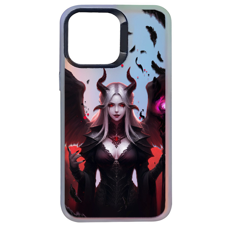 TPU+PC чехол TakiTaki Fantasy magic glow для Apple iPhone 15 (6.1") (Witch girl - Pink/Purple)