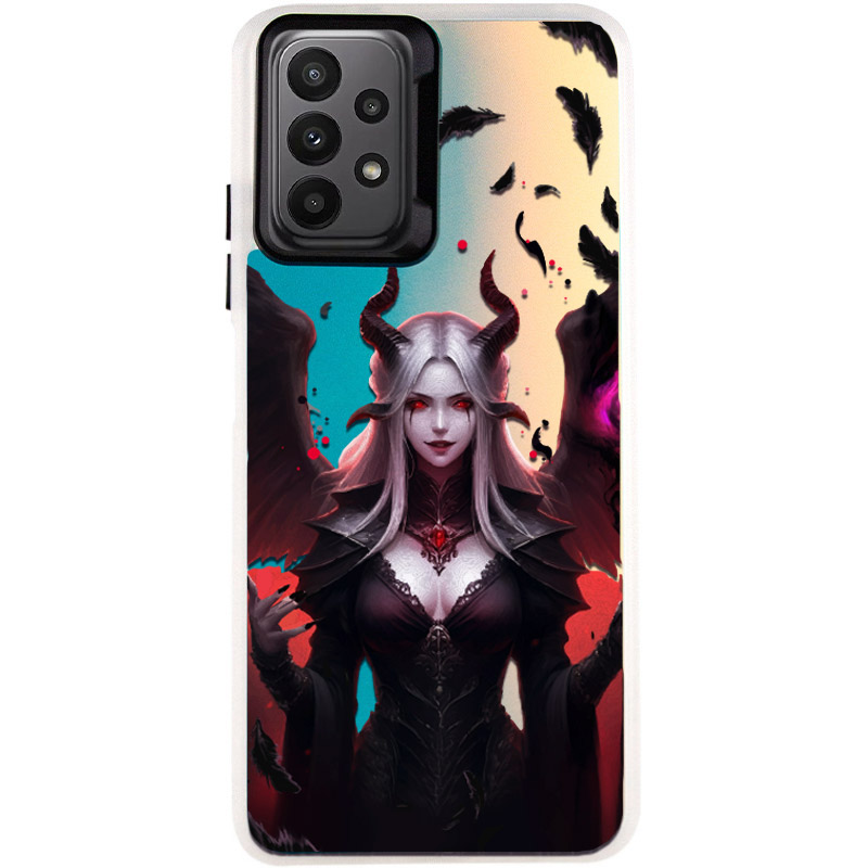 TPU+PC чехол TakiTaki Fantasy magic glow для Samsung Galaxy A23 4G (Witch girl - Pink/Purple)