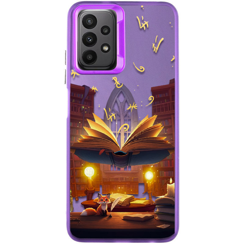 TPU+PC чехол TakiTaki Fantasy magic glow для Samsung Galaxy A14 4G/5G (Libraby - Purple)