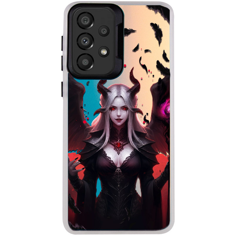 TPU+PC чохол TakiTaki Fantasy magic glow для Samsung Galaxy A33 5G (Witch girl - Pink/Purple)