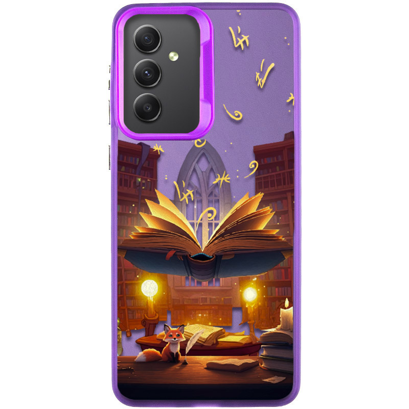 TPU+PC чехол TakiTaki Fantasy magic glow для Samsung Galaxy A54 5G (Libraby - Purple)