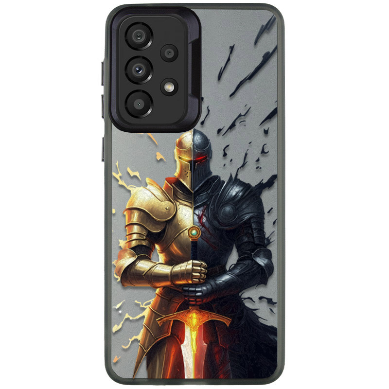 TPU+PC чехол TakiTaki Fantasy magic glow для Samsung Galaxy A73 5G (Knight - Black)