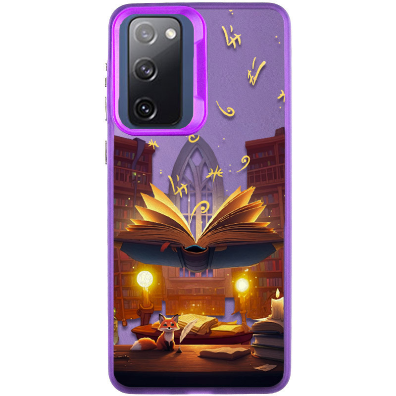 TPU+PC чехол TakiTaki Fantasy magic glow для Samsung Galaxy S21 Ultra (Libraby - Purple)