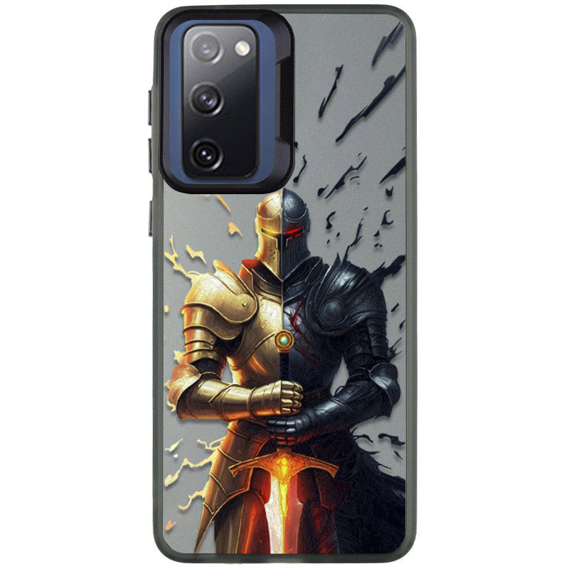 TPU+PC чохол TakiTaki Fantasy magic glow для Samsung Galaxy S22 Ultra (Knight - Black)