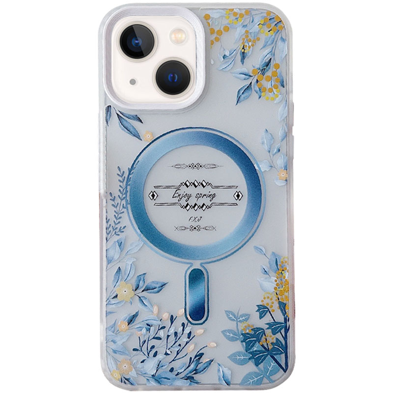 TPU+PC чехол Tenderness with MagSafe для Apple iPhone 14 (6.1") (Enjoy spring)