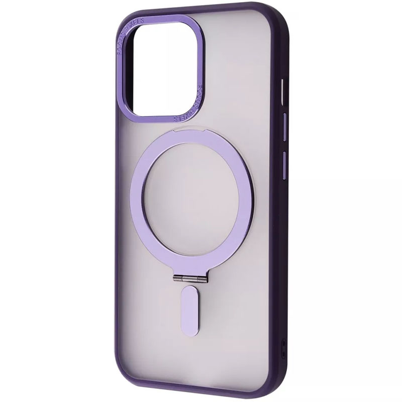 TPU+PC чехол WAVE Attraction case with Magnetic Safe для Apple iPhone 15 (6.1") (Purple)