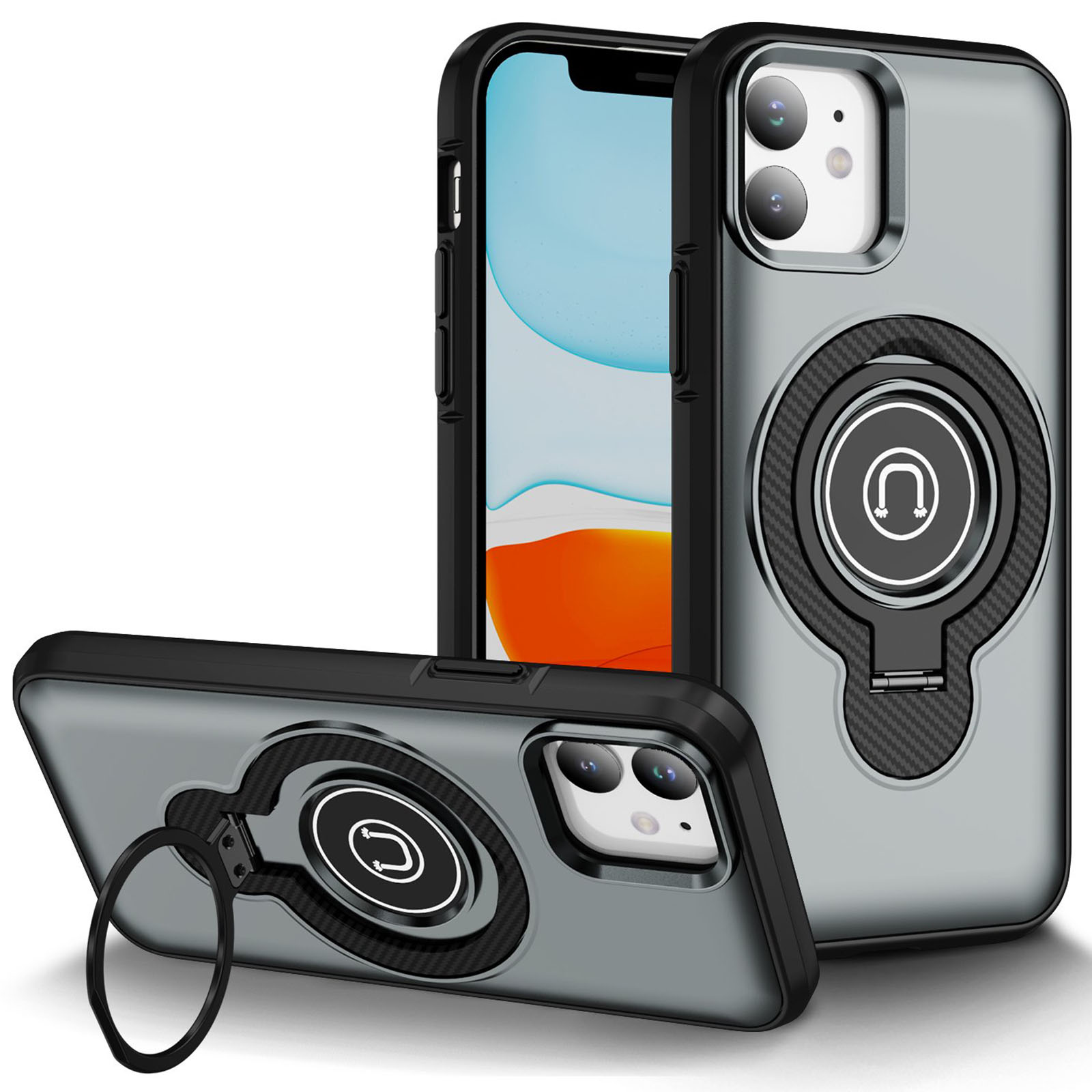 TPU+Textured PC Magnet для Apple iPhone 11 / XR (6.1") (Grey)
