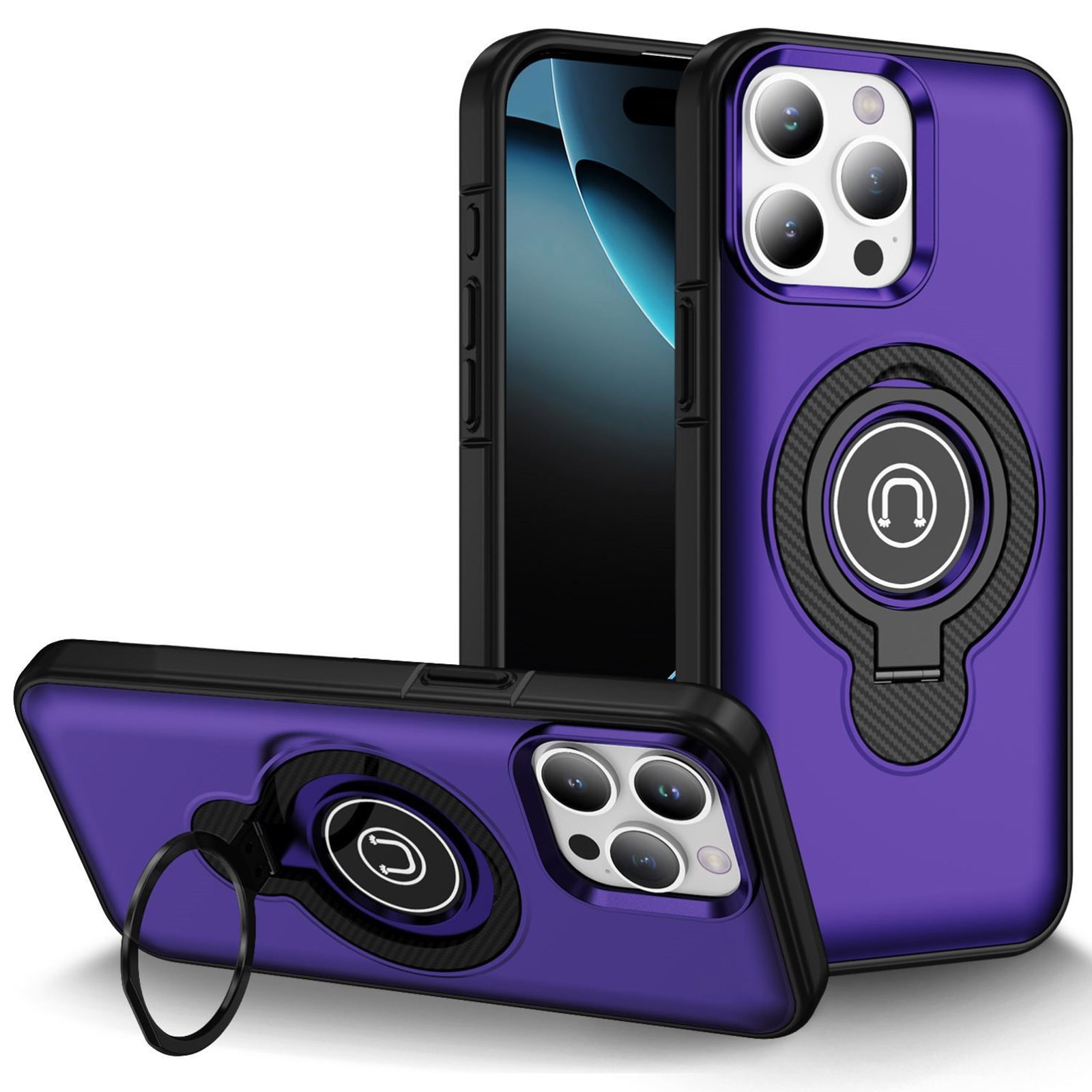 TPU+Textured PC Magnet для Apple iPhone 12 Pro Max (Purple)