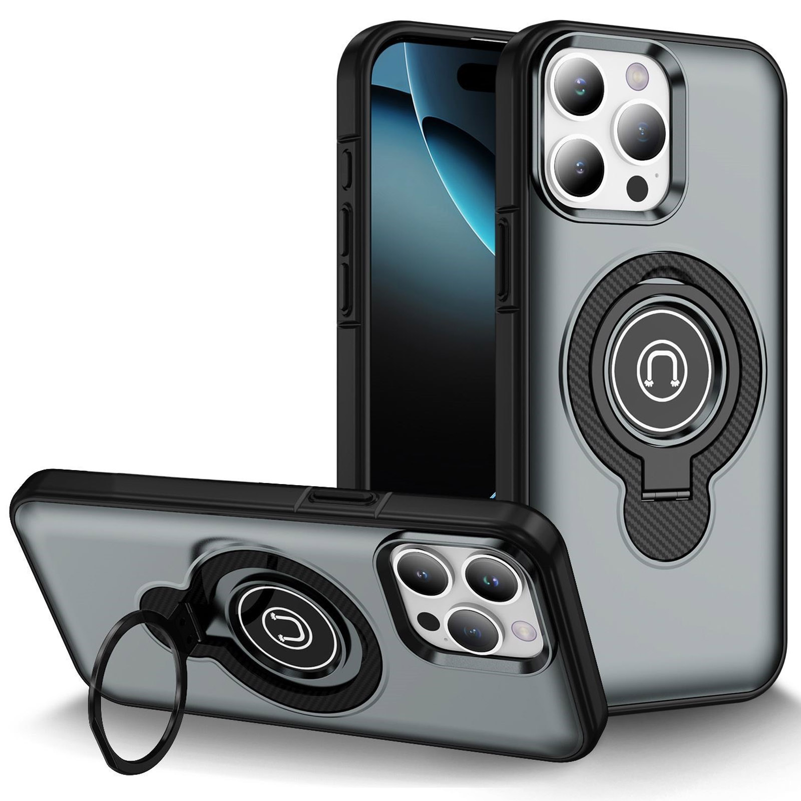 TPU+Textured PC Magnet для Apple iPhone 13 Pro Max (6.7") (Grey)