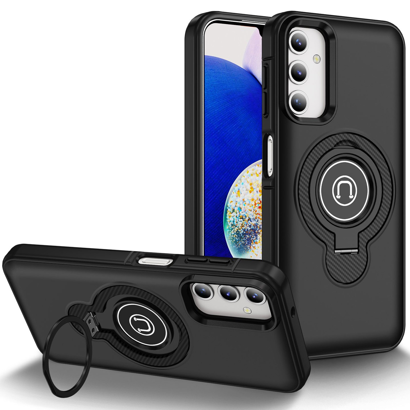 TPU+Textured PC Magnet для Samsung Galaxy A14 4G/5G (Black)