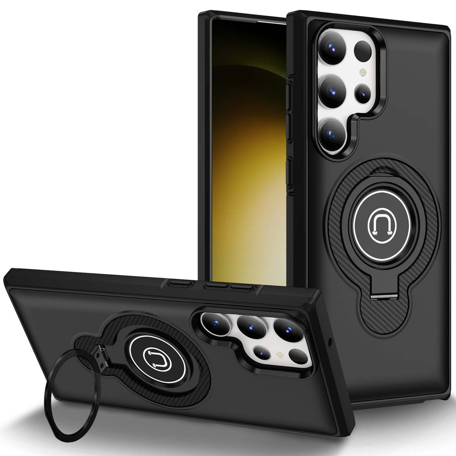 TPU+Textured PC Magnet для Samsung Galaxy S23 Ultra (Black)