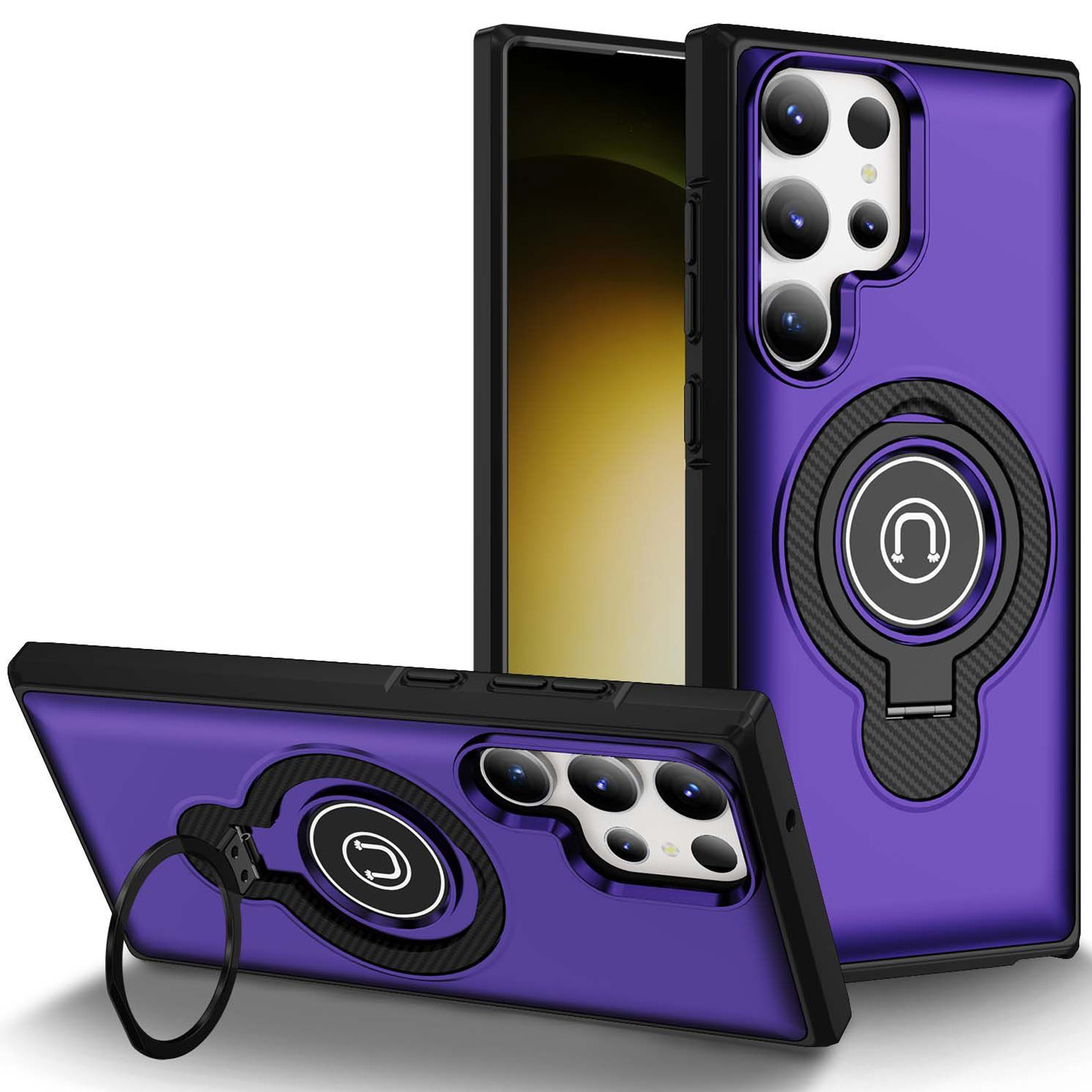 TPU+Textured PC Magnet для Samsung Galaxy S23 Ultra (Purple)