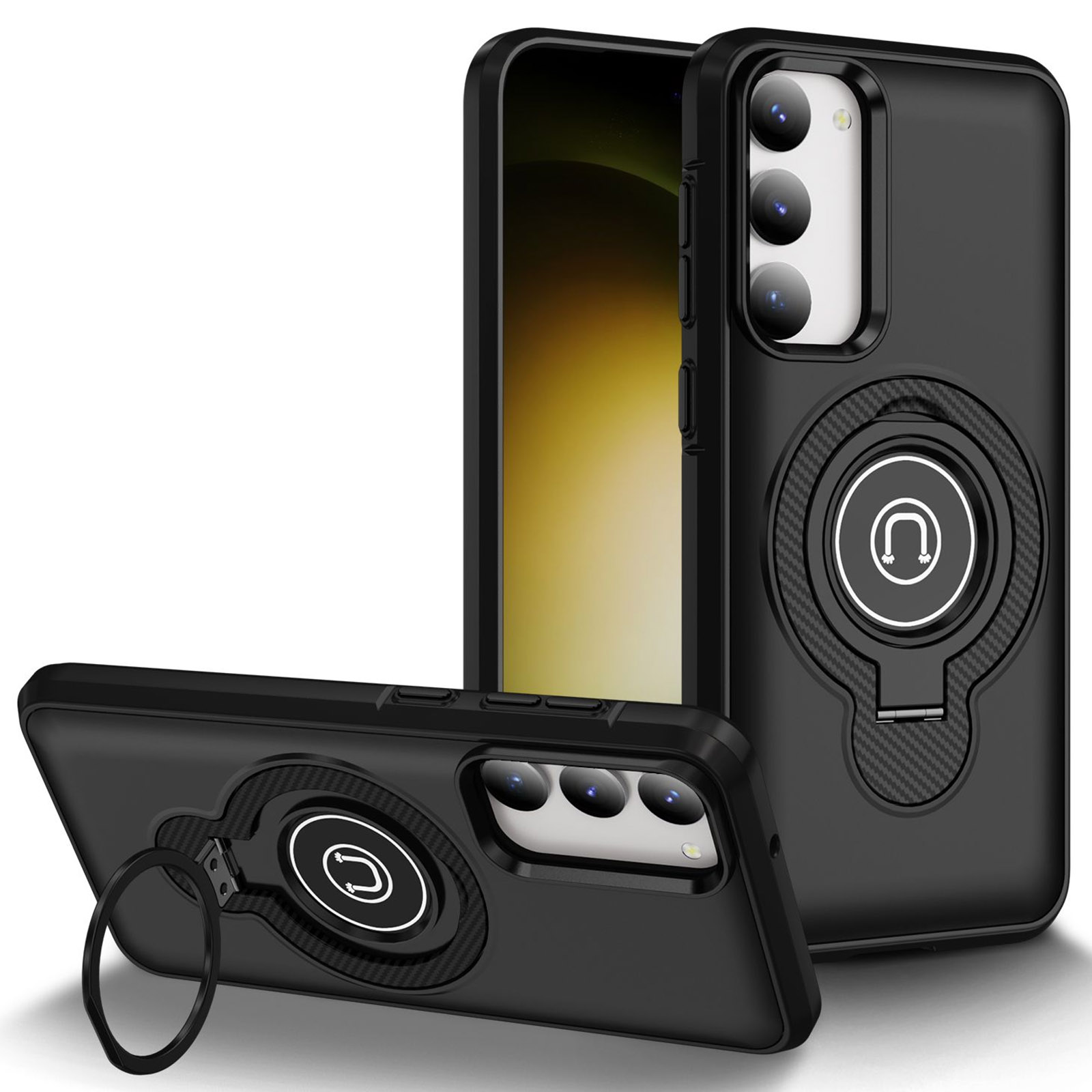 TPU+Textured PC Magnet для Samsung Galaxy S23+ (Black)