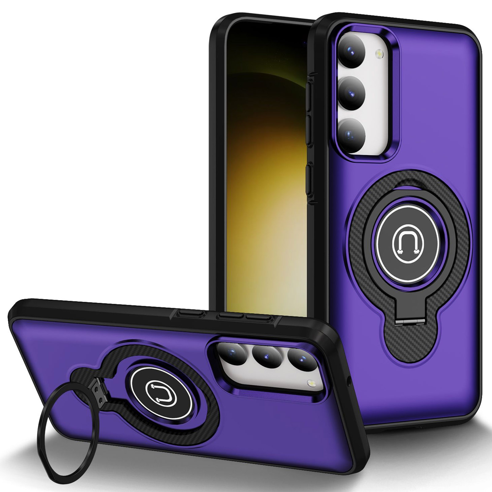 TPU+Textured PC Magnet для Samsung Galaxy S23+ (Purple)