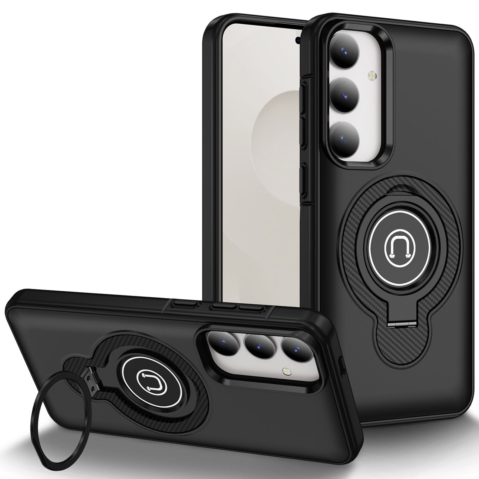 TPU+Textured PC Magnet для Samsung Galaxy S24+ / S25+ (Black)