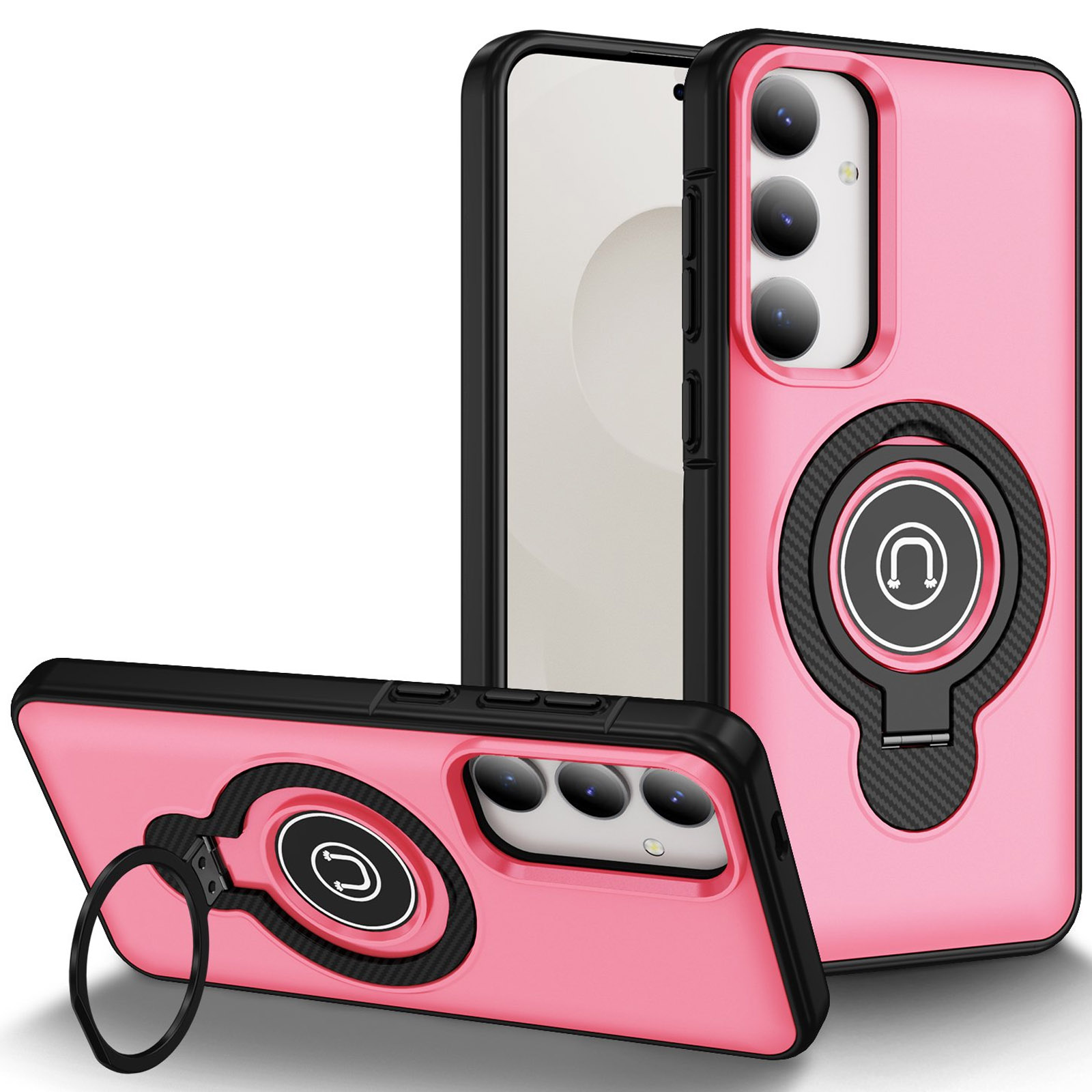 TPU+Textured PC Magnet для Samsung Galaxy S24+ / S25+ (Pink)