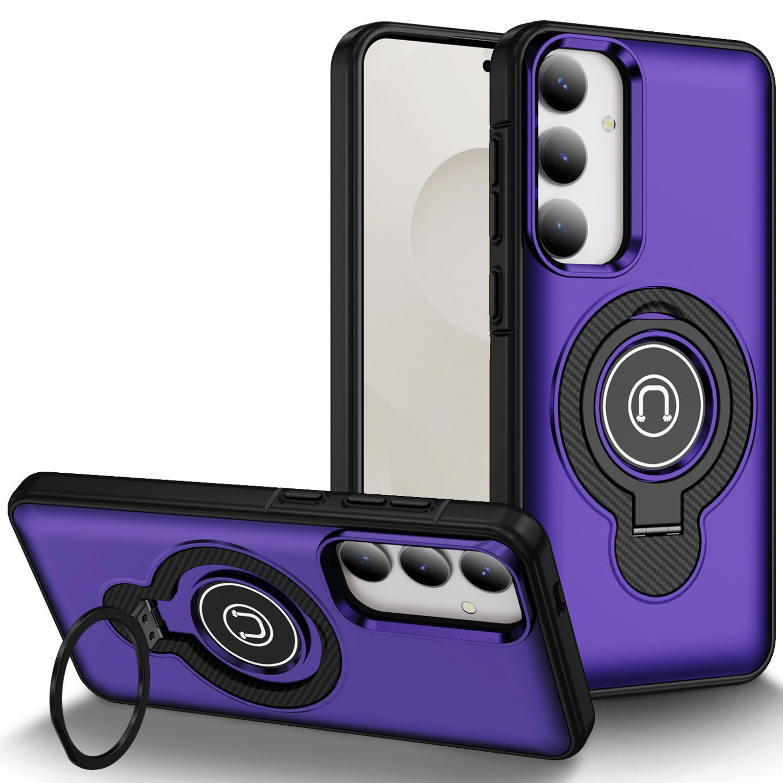 TPU+Textured PC Magnet для Samsung Galaxy S24+ / S25+ (Purple)
