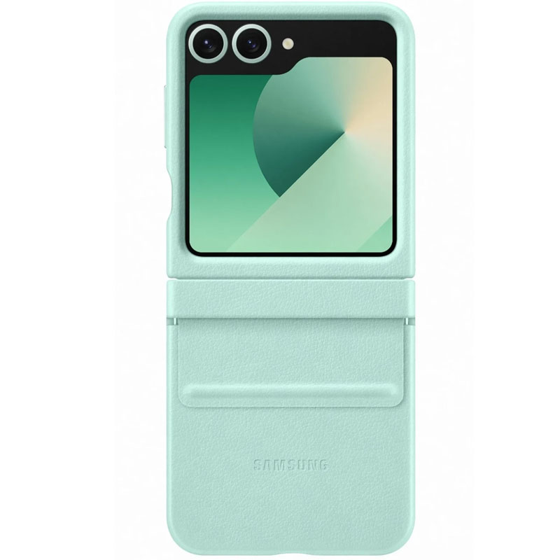 Шкіряний чохол Leather Case (AAA) для Samsung Galaxy Z Flip6 (Turquoise)