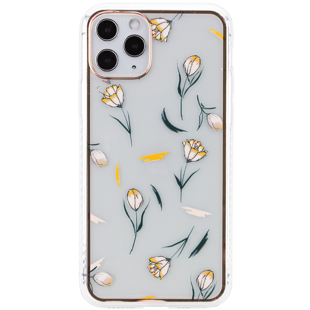 TPU+PC чехол Flowers для Apple iPhone 11 Pro (5.8") (Тюльпаны)
