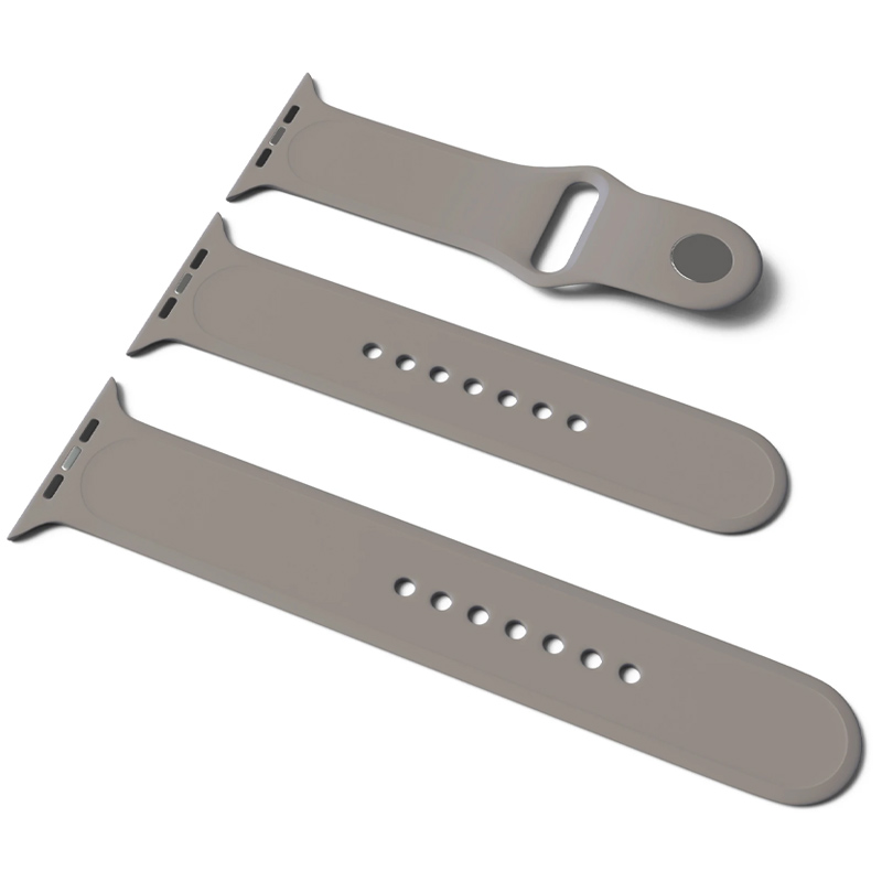 Уценка Силиконовый ремешок для Apple Watch Sport Band 42(ser.1-3)/44/45/46/49mm (S/M & M/L) 3pcs (Вскрытая упаковка / Серый / Lavender)