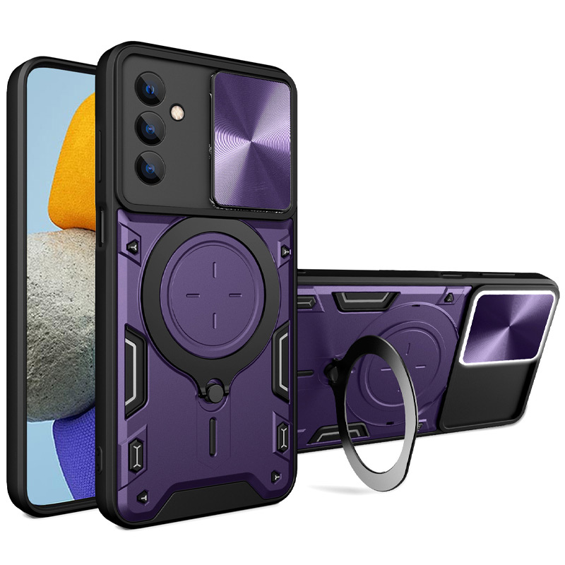 Ударопрочный чехол Bracket case with Magnetic для Samsung Galaxy A25 5G (Purple)