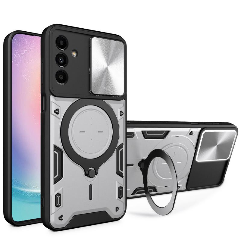 Удароміцний чохол Bracket case with Magnetic для Samsung Galaxy M35 5G (Silver)