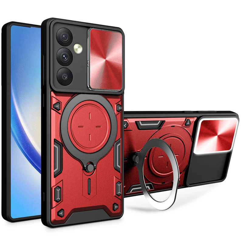 Удароміцний чохол Bracket case with Magnetic для Samsung Galaxy M55 (Red)