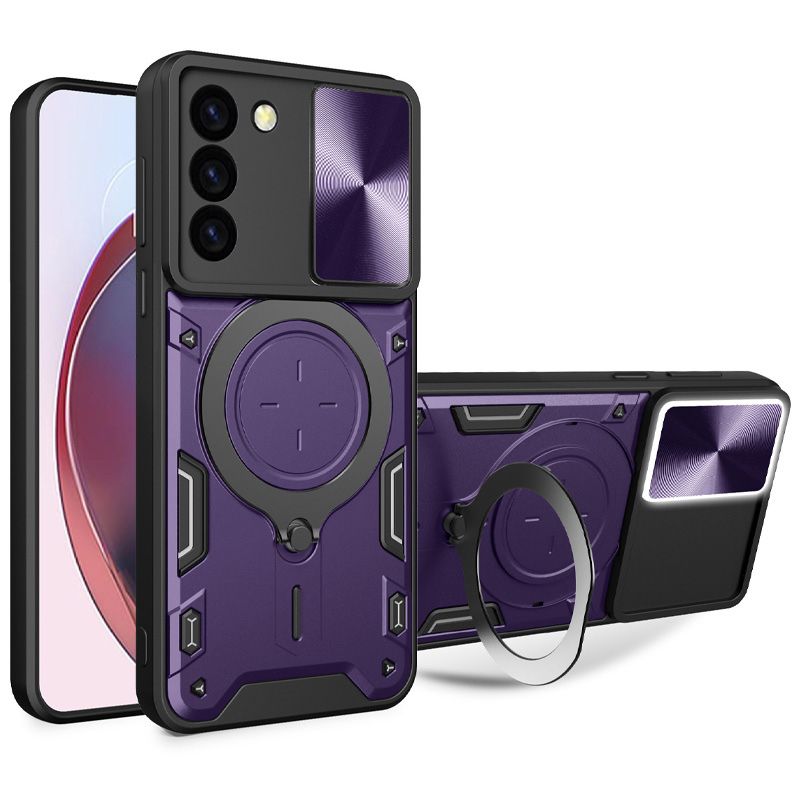 Удароміцний чохол Bracket case with Magnetic для Samsung Galaxy S21 FE (Purple)