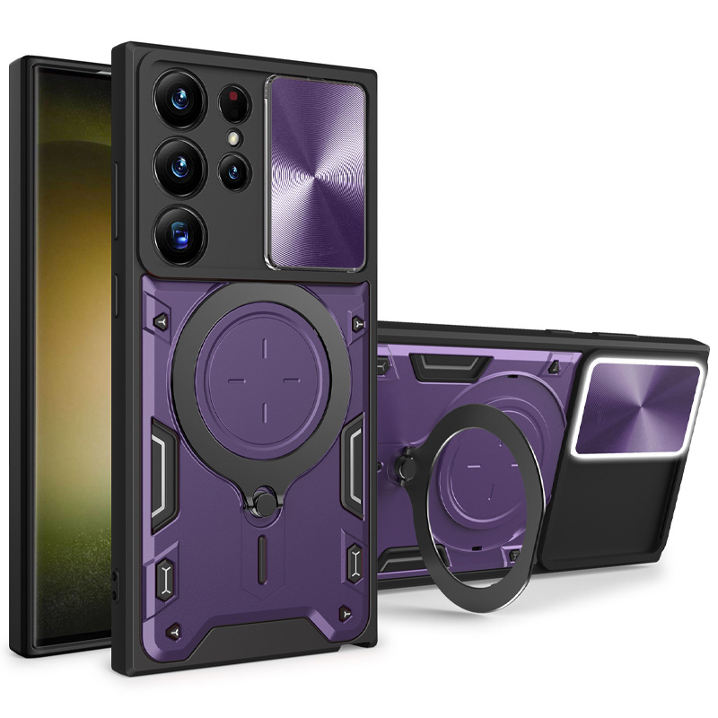Удароміцний чохол Bracket case with Magnetic для Samsung Galaxy S23 Ultra (Purple)