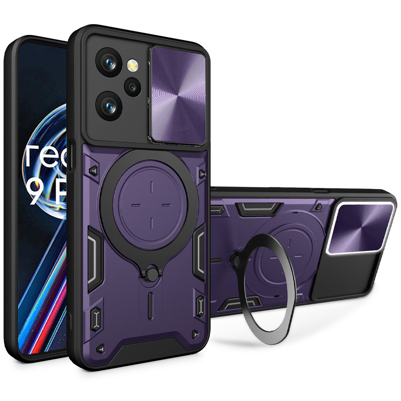 Удароміцний чохол Bracket case with Magnetic для Xiaomi Redmi Note 12 Pro 5G (Purple)