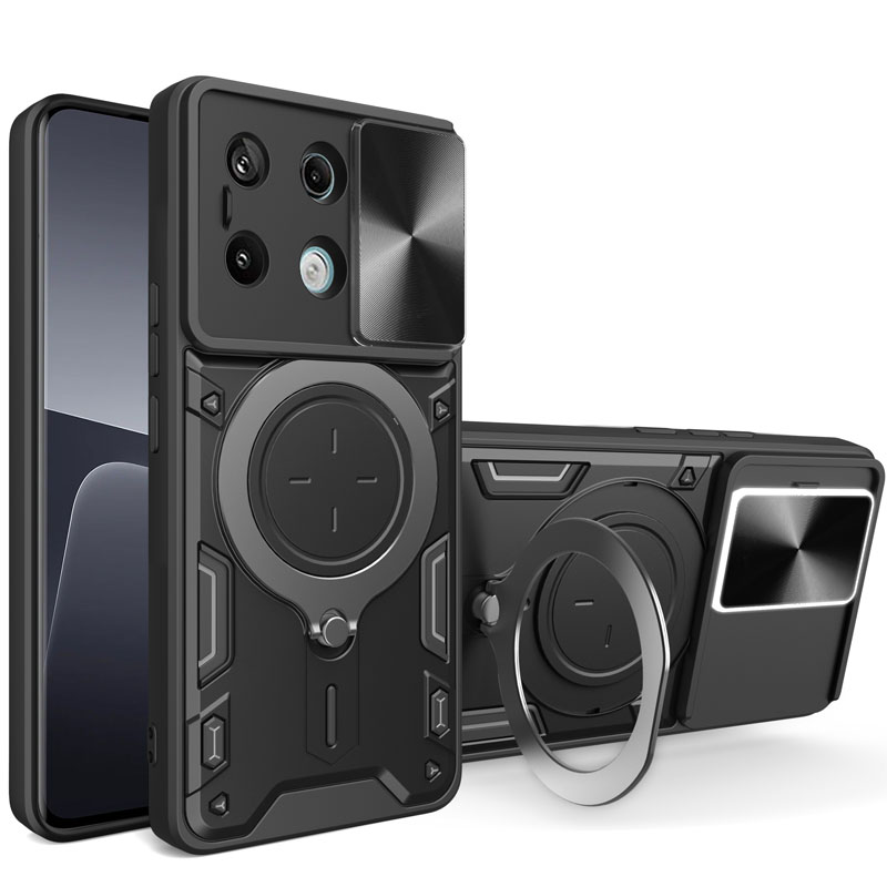 Удароміцний чохол Bracket case with Magnetic для Xiaomi Poco X6 (Black)