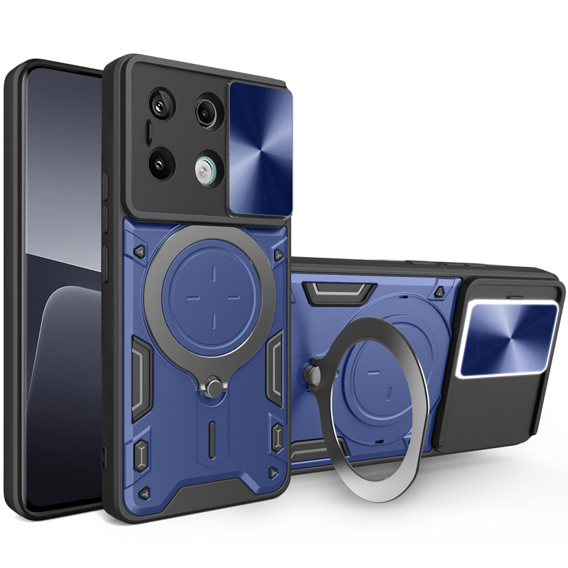 Удароміцний чохол Bracket case with Magnetic для Xiaomi Poco X6 (Blue)