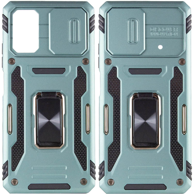 Ударопрочный чехол Camshield Army Ring для Xiaomi Poco X4 Pro 5G (Зеленый / Light Green)