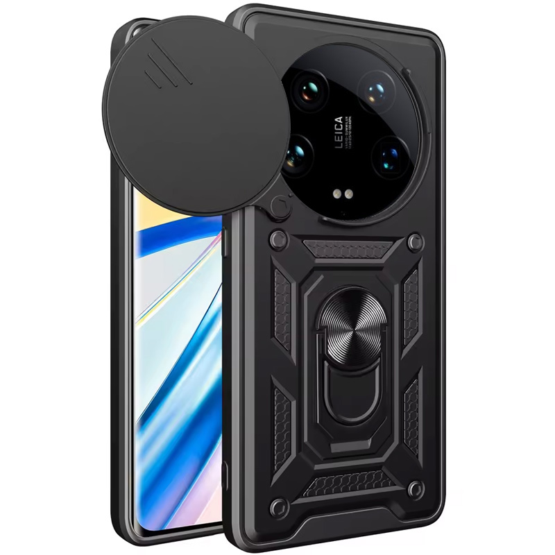 Ударостійкий чохол Camshield Serge Ring for Magnet для Xiaomi 14 Ultra (Чорний)
