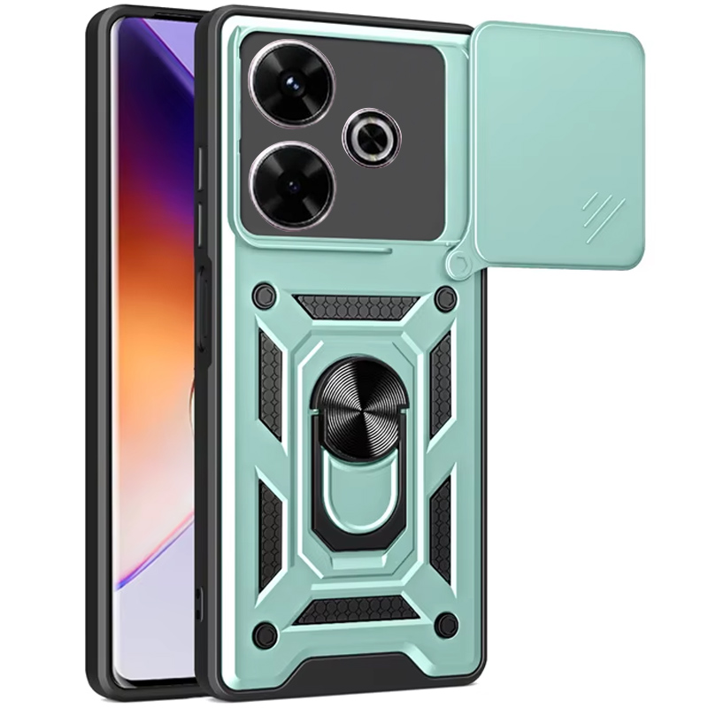 Ударостійкий чохол Camshield Serge Ring for Magnet для Xiaomi Redmi 13 4G / Poco M6 4G (Зелений)