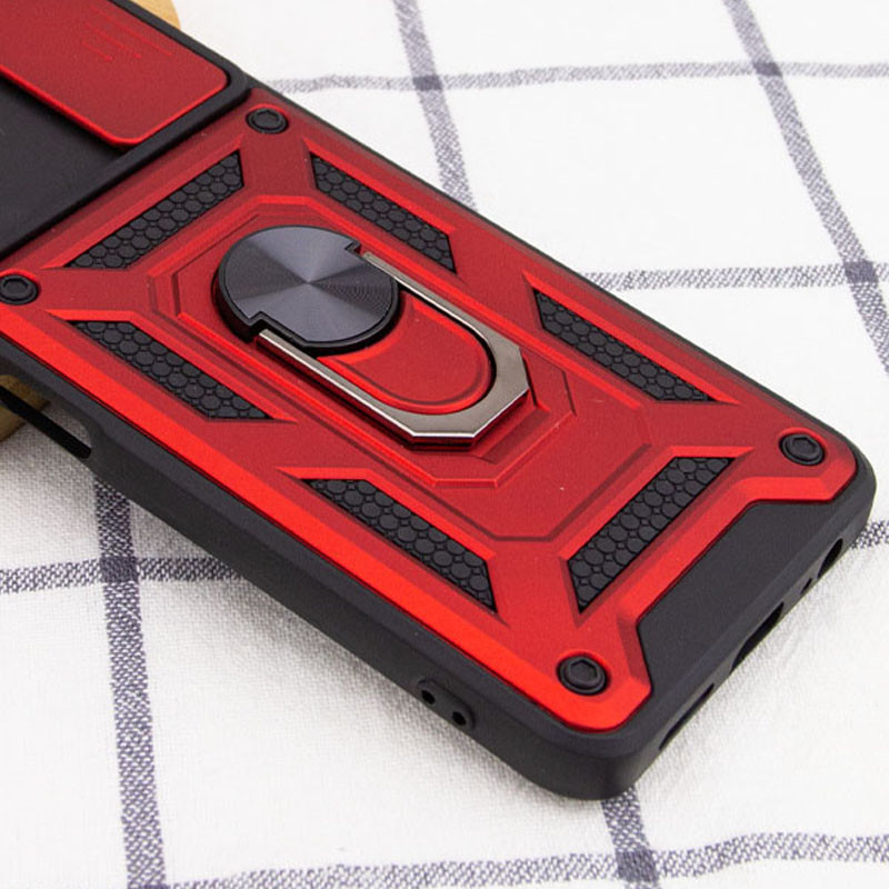 Ударопрочный чехол Camshield Serge Ring for Magnet для Xiaomi Redmi Note 11 Pro (China) / 11 Pro+ 5G Красный на onecase.com.ua