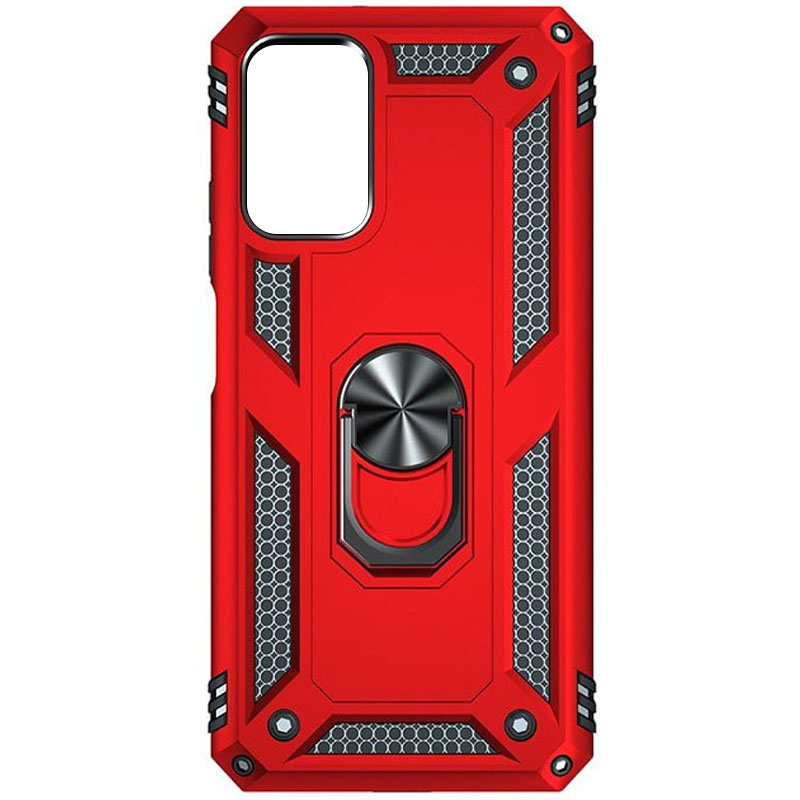 Ударопрочный чехол Serge Ring for Magnet для Xiaomi 11T Pro (Красный)