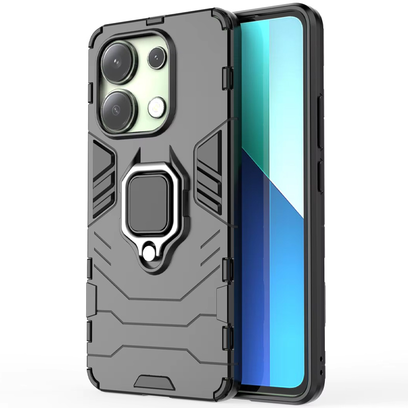 Ударостійкий чохол Transformer Ring for Magnet для для Xiaomi Redmi Note 13R Pro (Чорний / Soul Black)