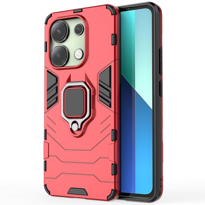 Ударостійкий чохол Transformer Ring for Magnet для для Xiaomi Redmi Note 13R Pro (Червоний / Dante Red)