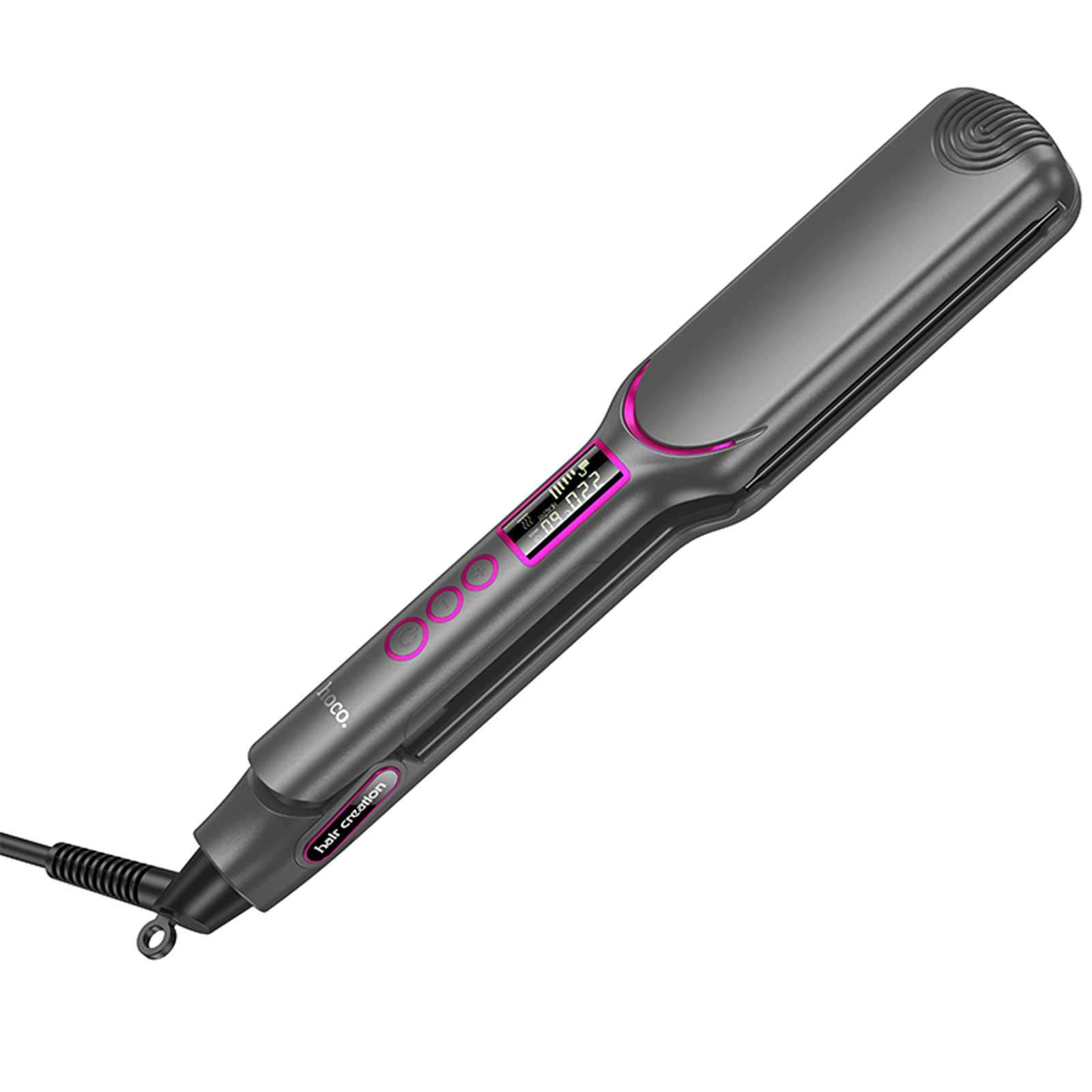 Випрямляч для волосся Hoco HP42 Wide board hair straightener with digital display (Gray)