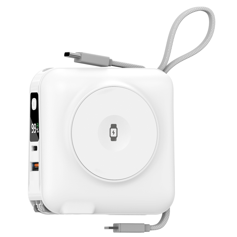 Портативное ЗУ Power Bank WIWU Wi-P051 6 in 1 PD45W с БЗУ 15000 mAh (White)