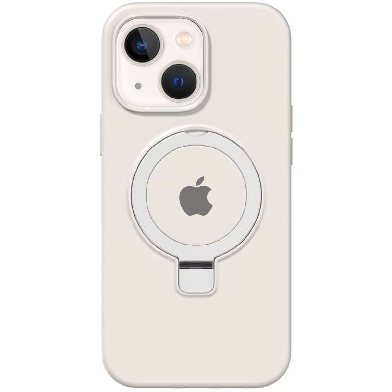 Чохол Silicone Case Full Protective with Ring для Apple iPhone 15 (6.1") (White)