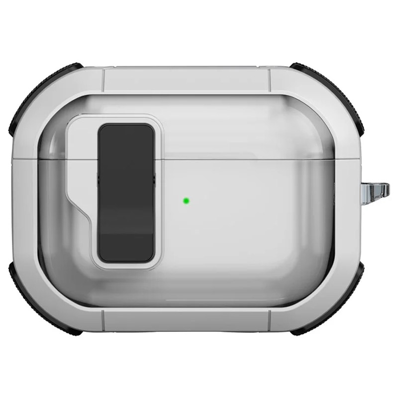 Футляр противоударный Locking Button для наушников Airpods Pro (White)