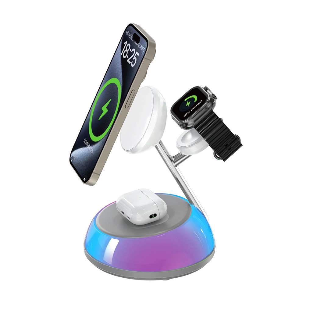 БЗУ WIWU Wi-W036 Aurora 3 in 1 wireless charger (White)