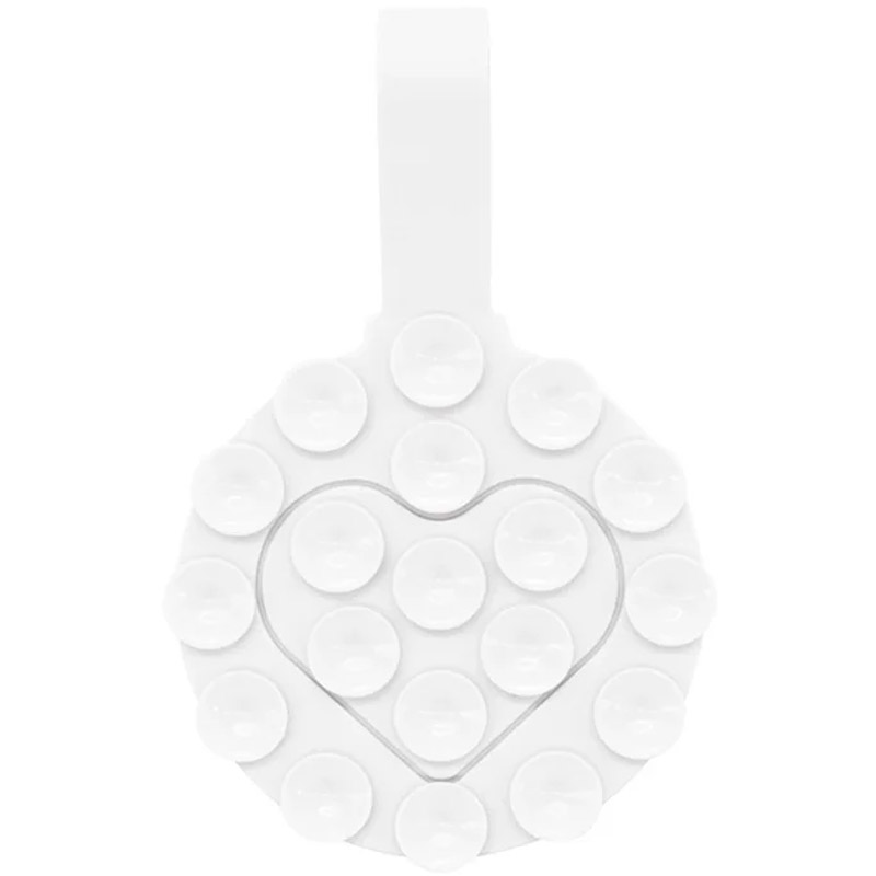 Тримач-присоска для телефона Double Side Silicone with a Strap (White)