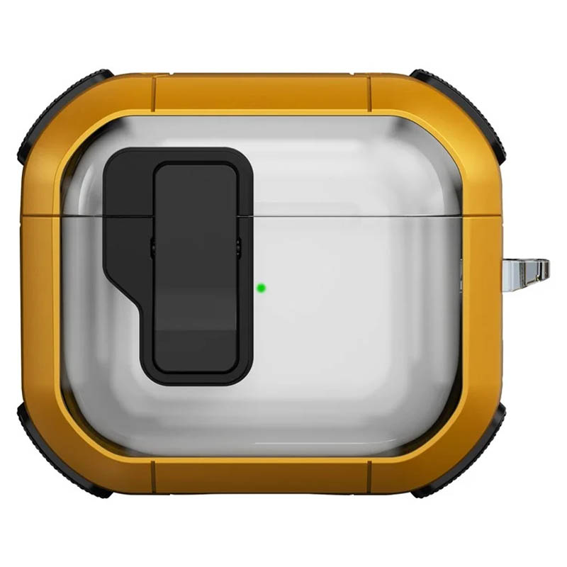 Футляр противоударный Locking Button для наушников Airpods 3 (Yellow)